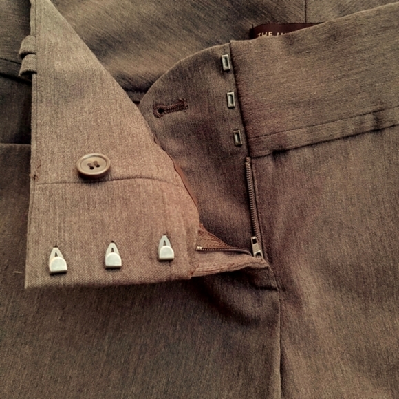 THE LIMITED ♡ Gorgeous Brown Thin Viscose Blend Exact Stretch Casual Pants 8S - Picture 7 of 8
